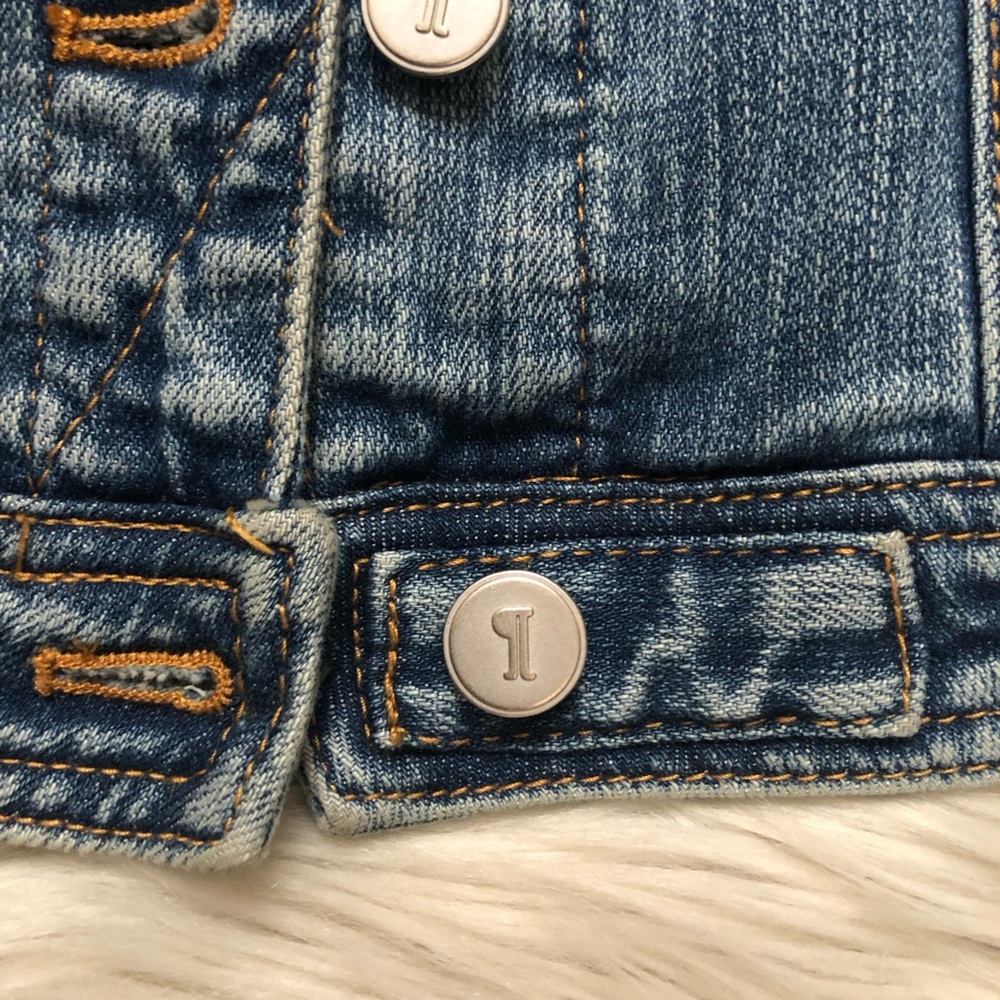 Pilcro Anthropologie Classic Button Down Blue Jean Denim Jacket size M - Picture 11 of 16